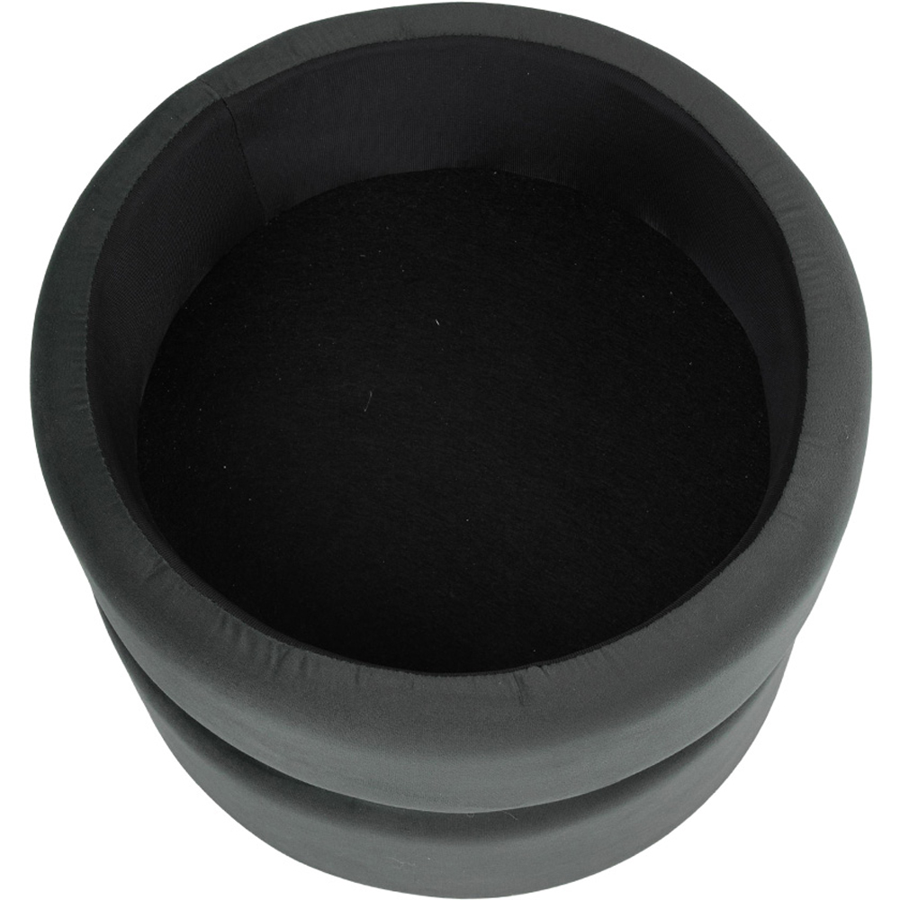 Living and Home Grey Flannel Upholstered Storage Ottoman Image 5