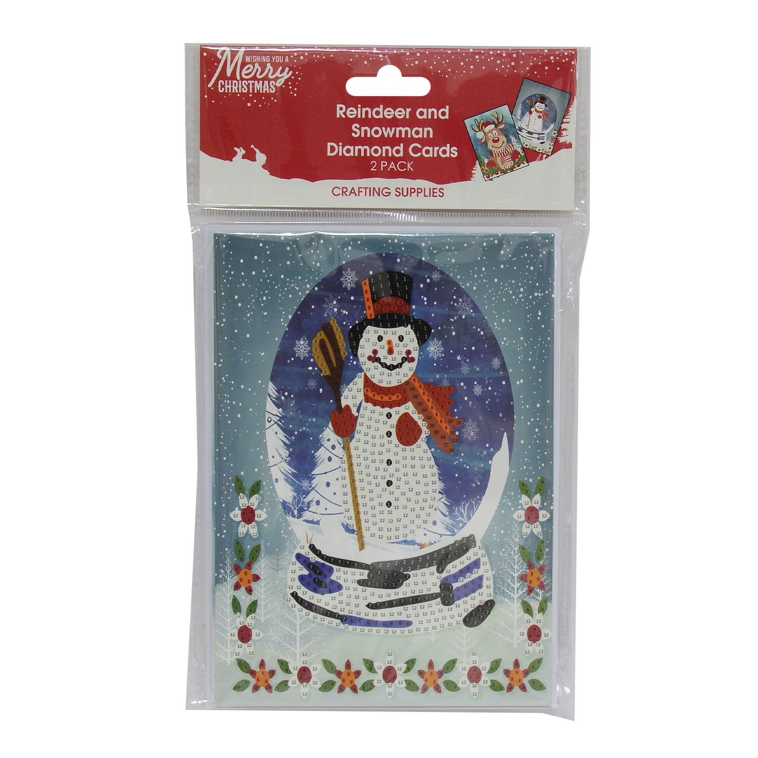 Pack of 2 Christmas Diamond Cards - Robin and Santa Image 7