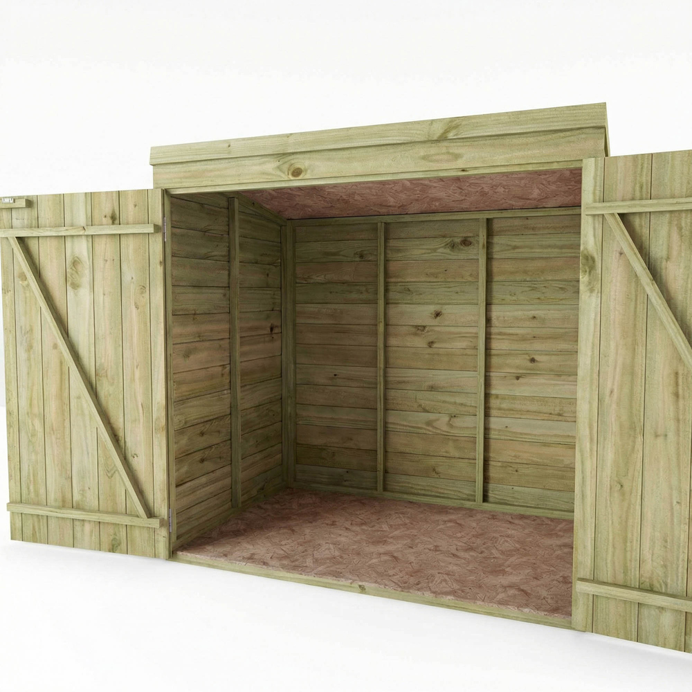 Mercia 3 x 5ft Double Door Overlap Pent Tool Storage Shed Image 6