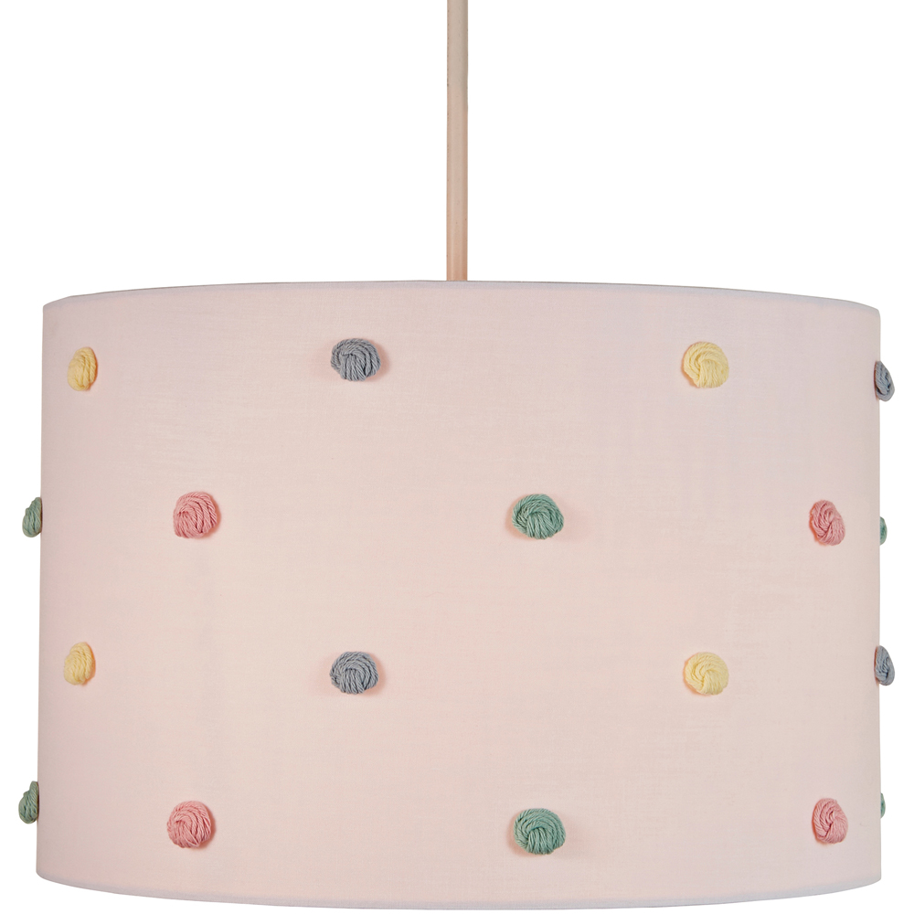 Glow Easyfit White Pom Pom Lamp Shade Image 3