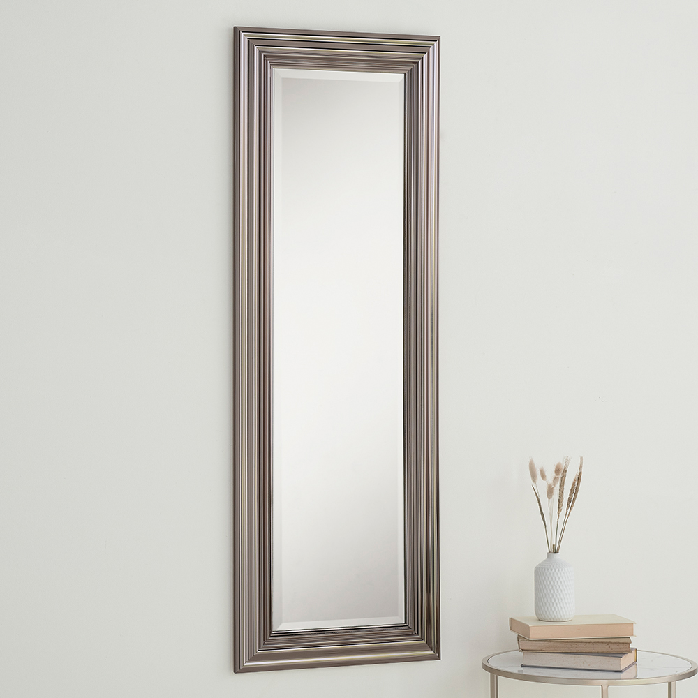 Yearn Dark Chrome Bevelled Dressing Mirror 128.5 x 44.5cm Image 2