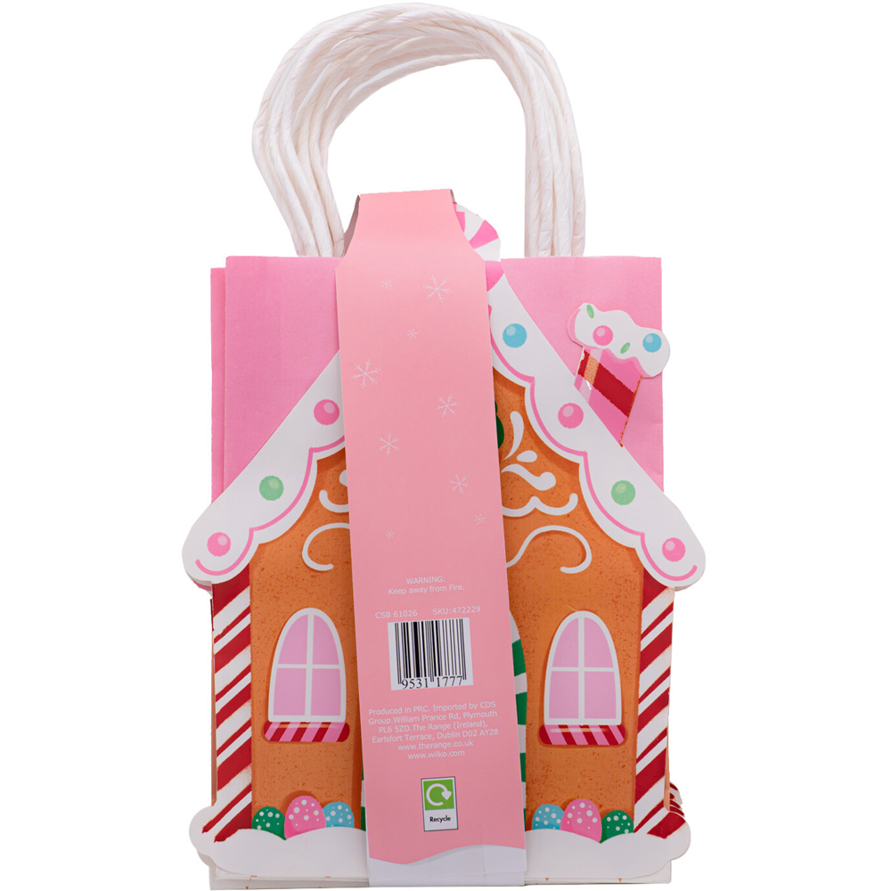 Pack of 8 Gingerbread Party Bags - Pink Image 4
