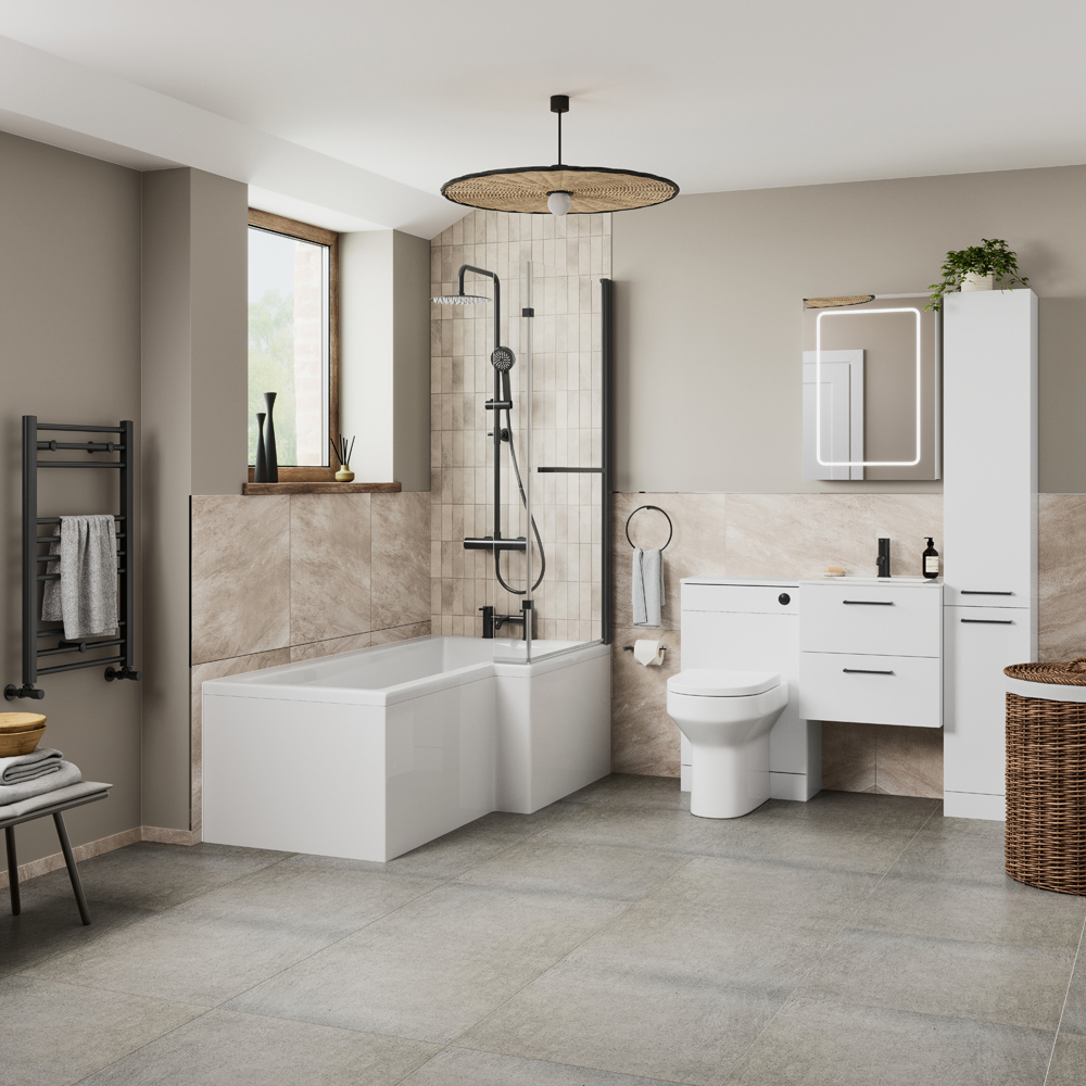 Bathstore Milford 2 Door White Wall Hung Basin Unit 610mm Image 2