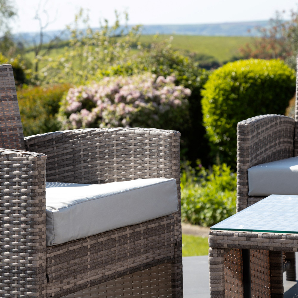 Artemis Home Arlo 4 Seater Grey Rattan Lounge Set with Cushion Image 5