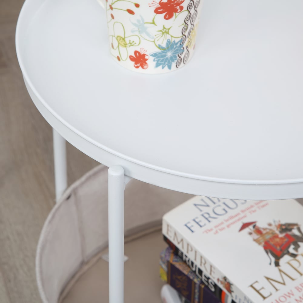Bakewell Single Shelf White Coffee Table Image 4