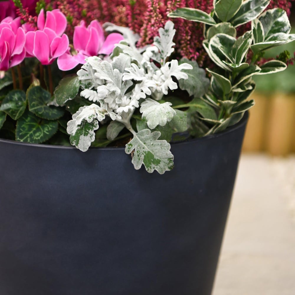 Garden Gear Dark Grey Stone Effect Planter Image 3