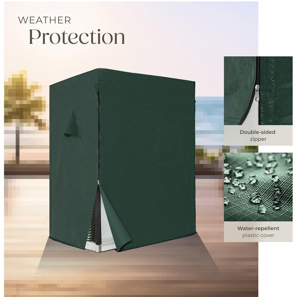 tectake Sylt Black Grey and Brown Beach Chair with Cushions and Cover Image 4