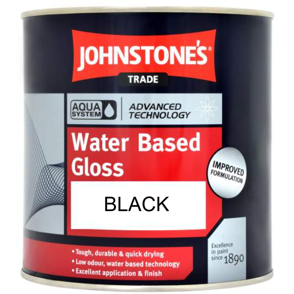 Johnstone's Trade Aqua Black Gloss Paint 2.5L Image 2
