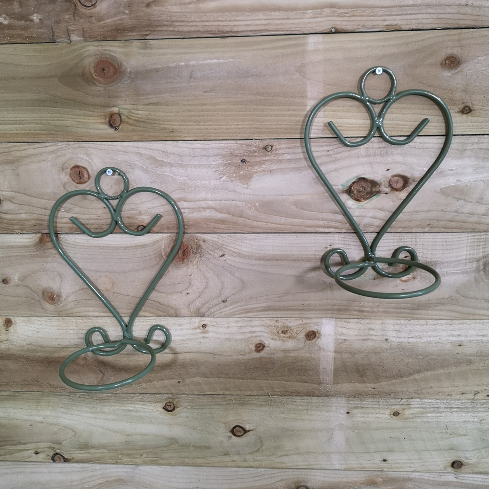 Samuel Alexander Amalfi Sage Green Steel Wall Mounted Plant Pot Holder 2 Pack Image 2