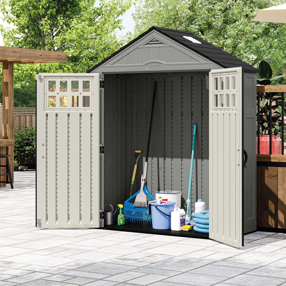 Suncast Everett 6 x 3ft Apex Storage Shed Image 4