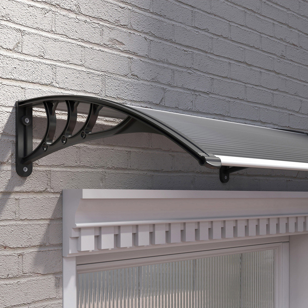 Outsunny Black Outdoor Door Canopy Awning 1.96 x 0.75m Image 5