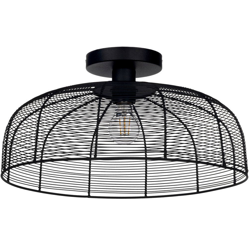EGLO Rinroe Black Steel Wire Ceiling Light Image 1