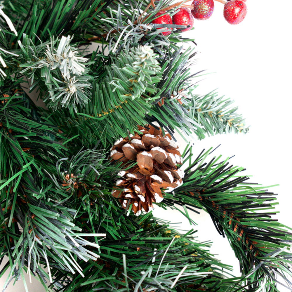 Best Artificial Frosted Deluxe Christmas Garland with Pine and Spruce Tips 270cm Image 8
