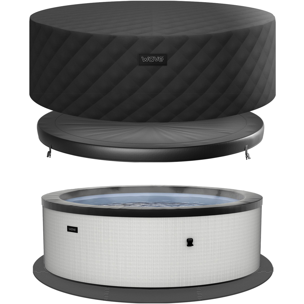 Wave Spas Tahoe 4 Person Graphite Grey Eco Foam Hot Tub with EnergySave Bundle Image 3