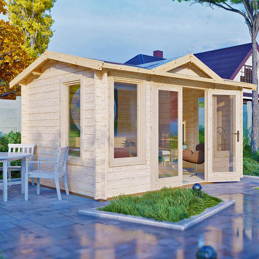 Shire Clockhouse 10 x 12ft Double Door Log Cabin Image 3