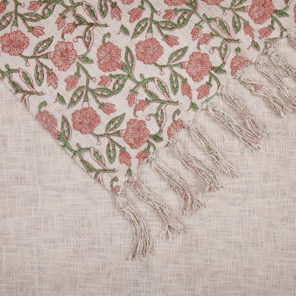 Paoletti Delphine Coral Printed Cotton Throw Image 4
