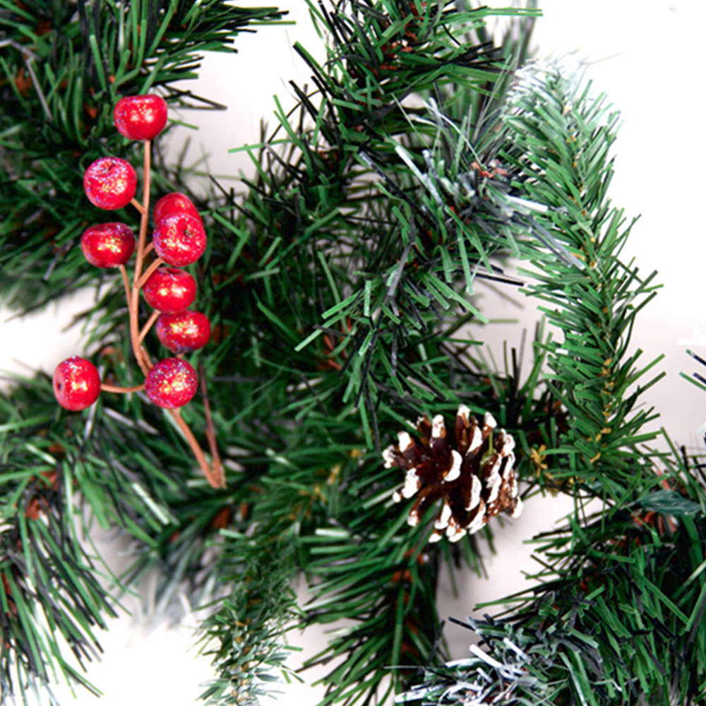 Best Artificial Frosted Deluxe Christmas Garland with Pine and Spruce Tips 370cm Image 8