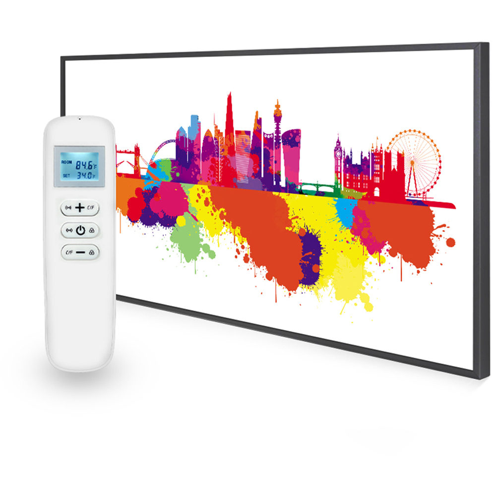 Mirrorstone Nexus London Skyline Splash Image Wi-Fi Infrared Heating Panel 580W 595 x 995mm Image 3