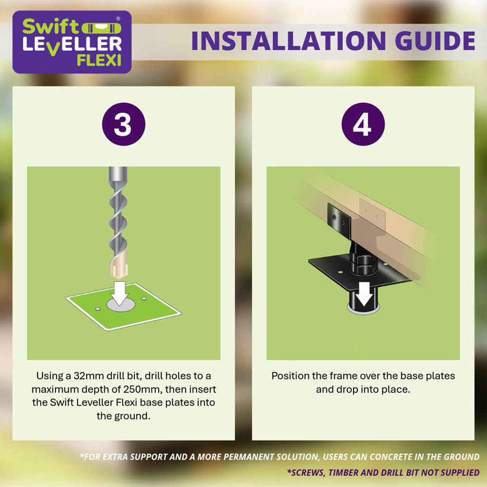 Swift Leveller Flexi Soft Ground Shed Base Kit 12 x 8ft with 17 Supports Image 6