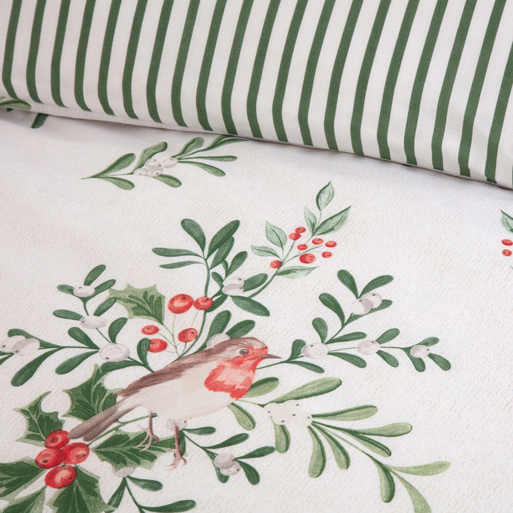 Winter Robins Duvet Set White King Image 4