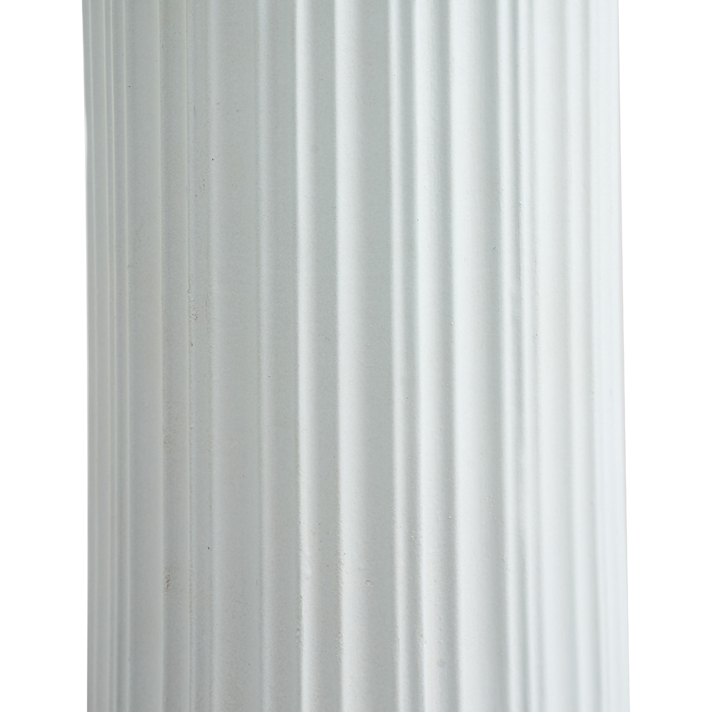 Pacific Lifestyle Ionic White Textured Ceramic and Gold Metal Table Lamp Image 5