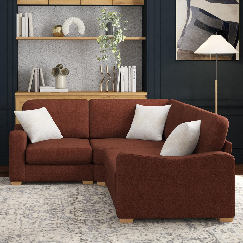 Theadford 3 Seater Venice Brick Fixed Back Left Hand Corner Sofa Image 5