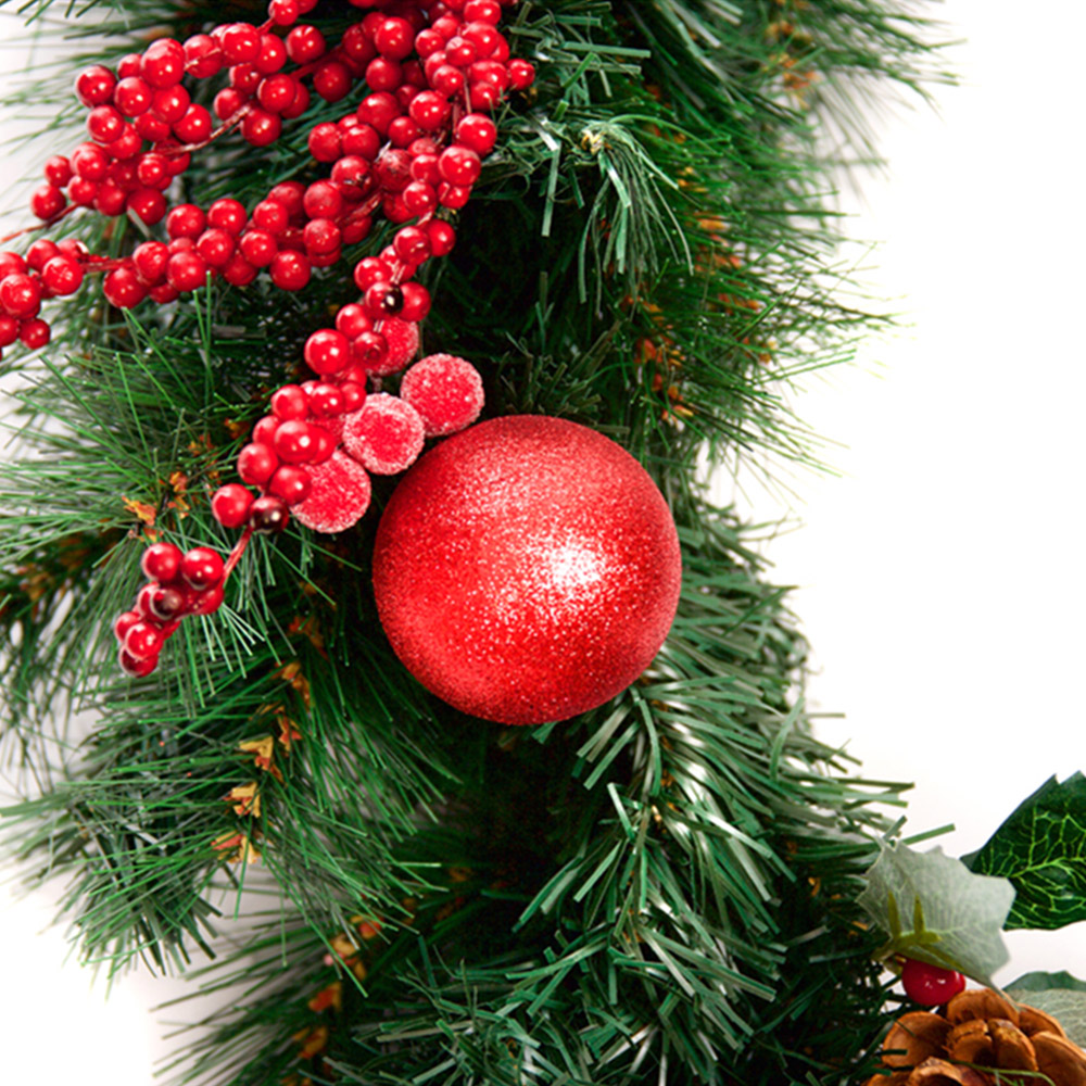 Best Artificial Red Christmas Garland 180cm Image 3