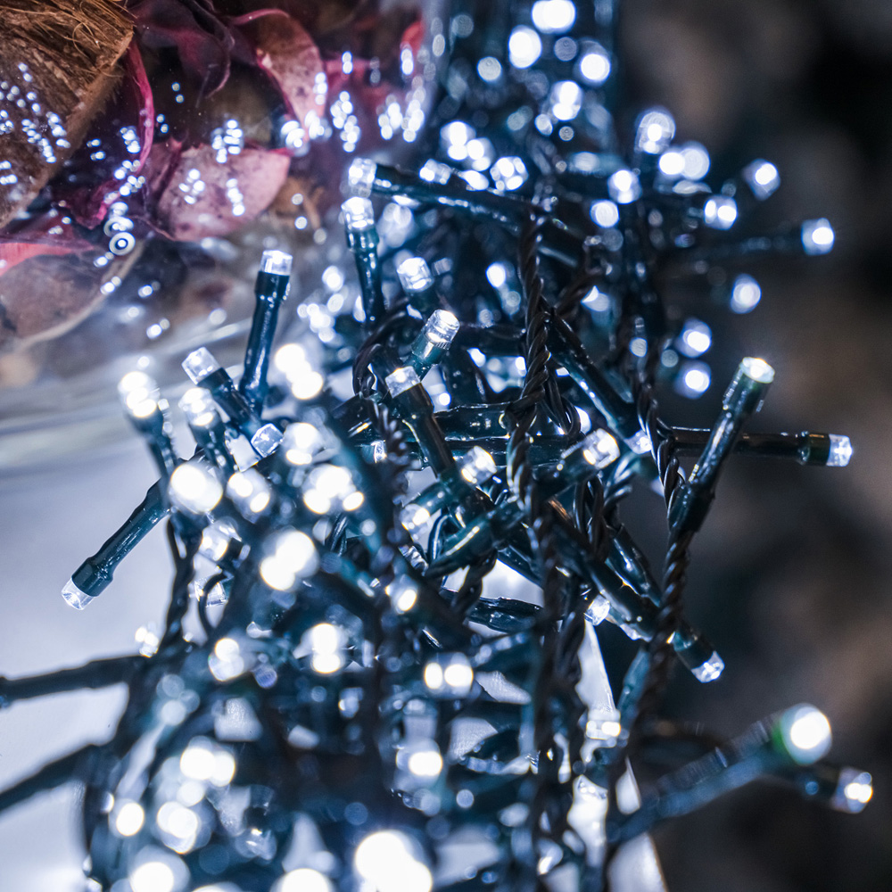 The Christmas Centre 750 Bright White LED Multifunction Green Cable Compact String Light 18.75m Image 4