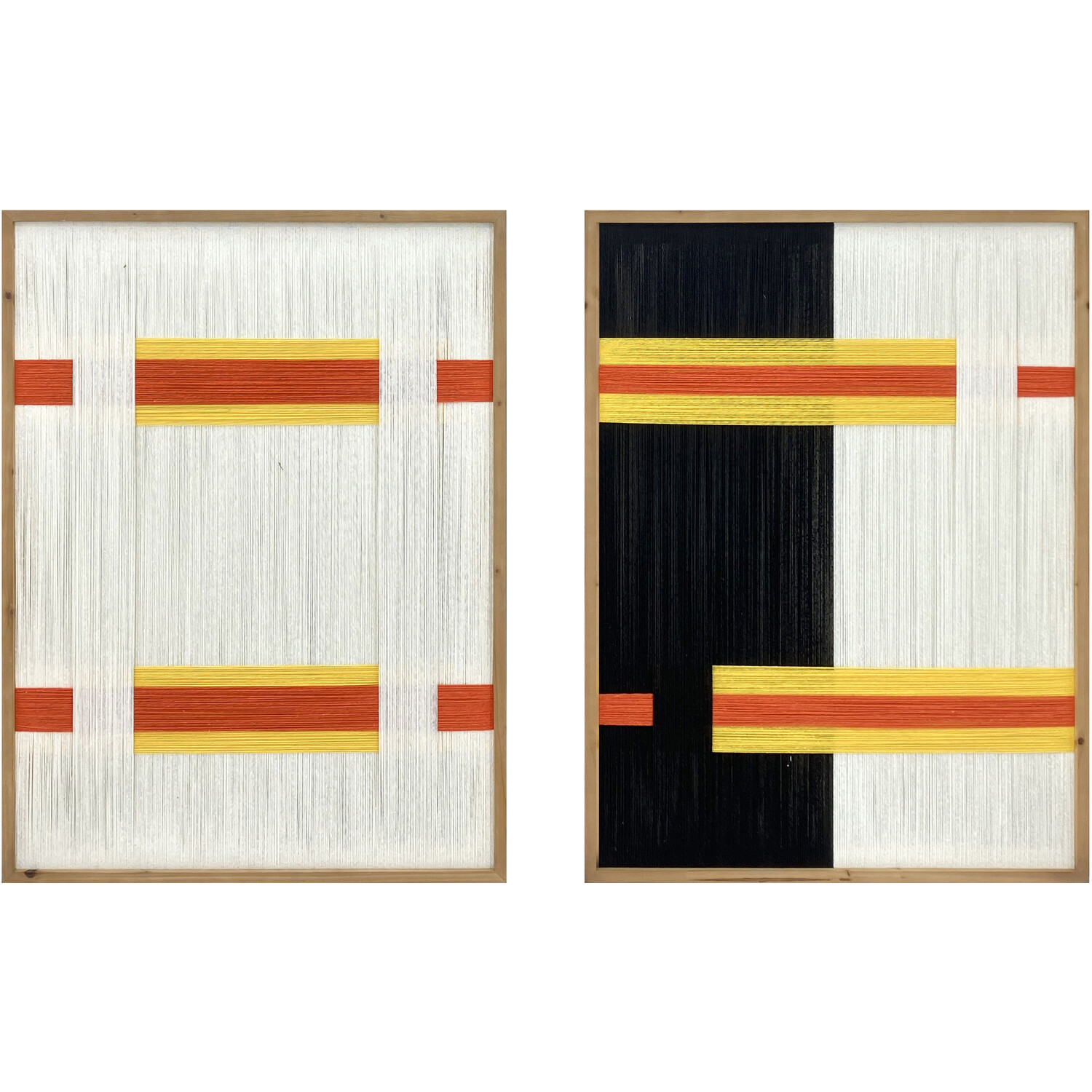 Abstract Woven Modern Framed Art Assorted Image 2