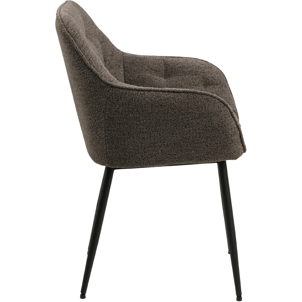 Florence Brooke Set of 2 Taupe Dining Chair with Armrest Image 4