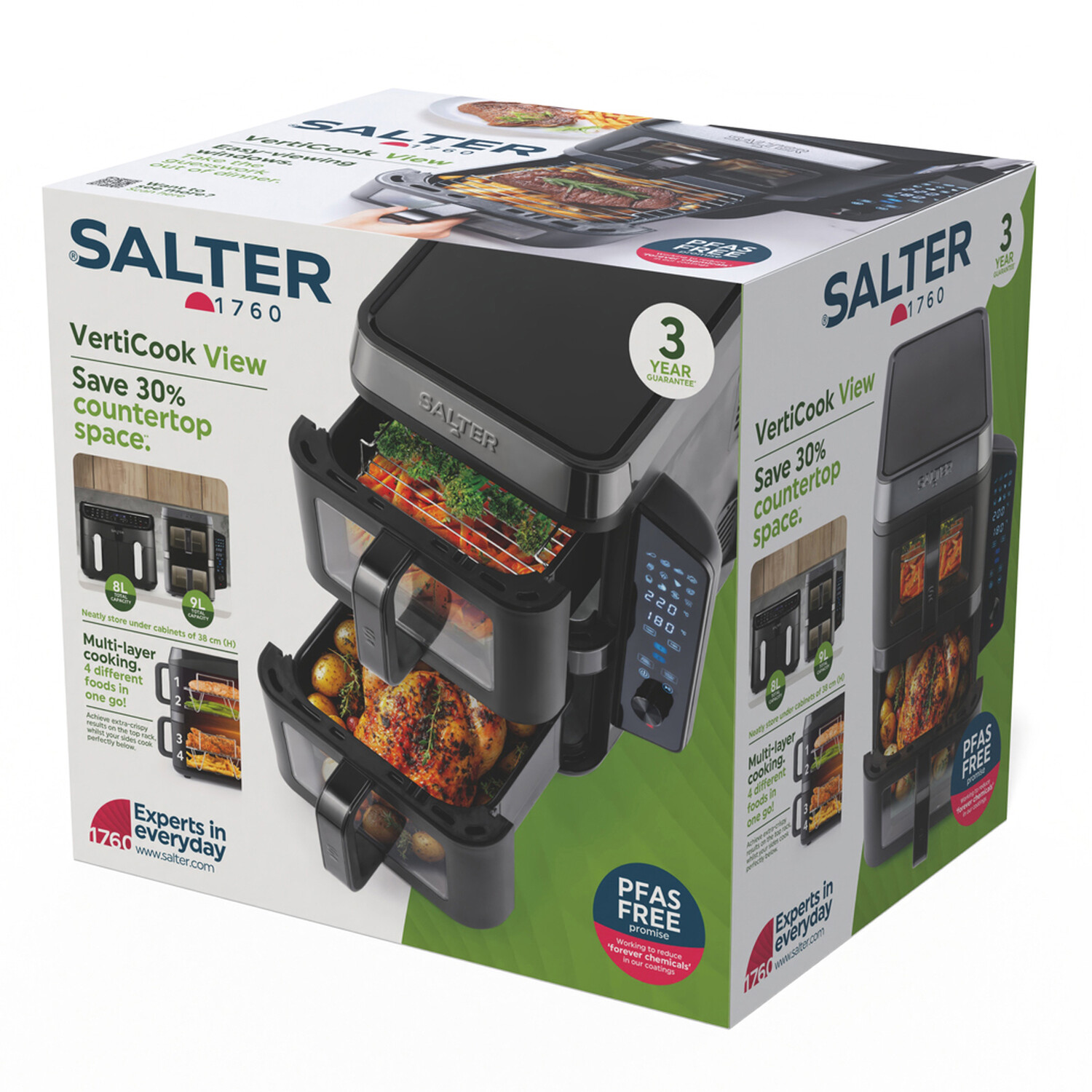 Salter Verticook View Air Fryer Black Image 3