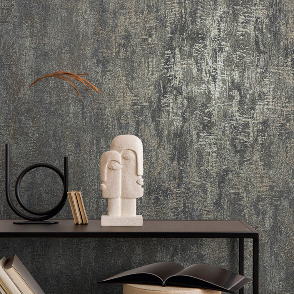 Galerie Industrial Effects Metallic Silver and Dark Grey Wallpaper Image 4