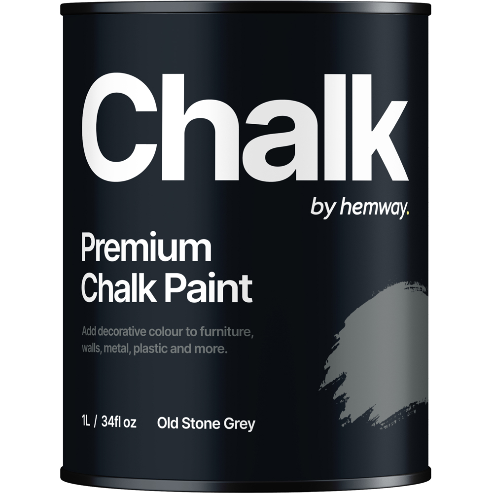 Hemway Old Stone Grey Furniture and Walls Matt Chalk Paint 1L Image 2