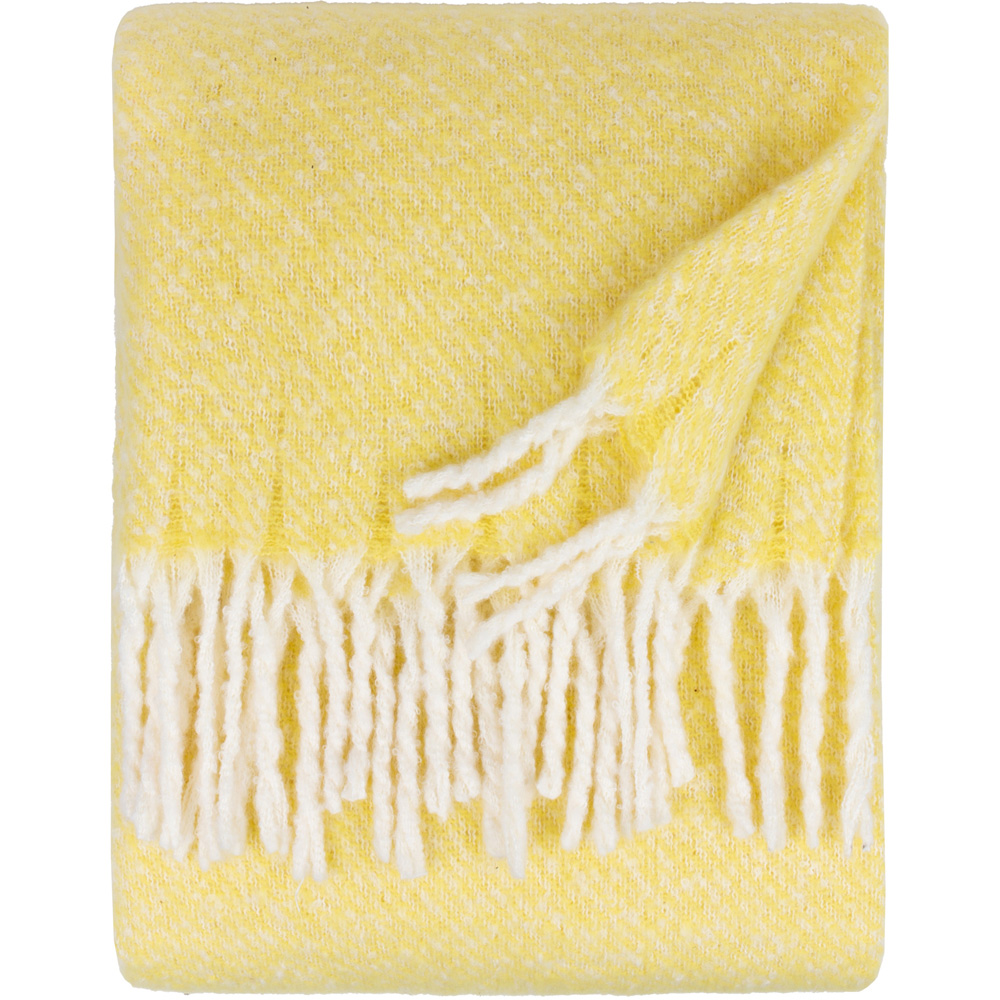 Wylder Isla Butter Yellow Nature Woven Tasselled Throw 130 x 180cm Image 3