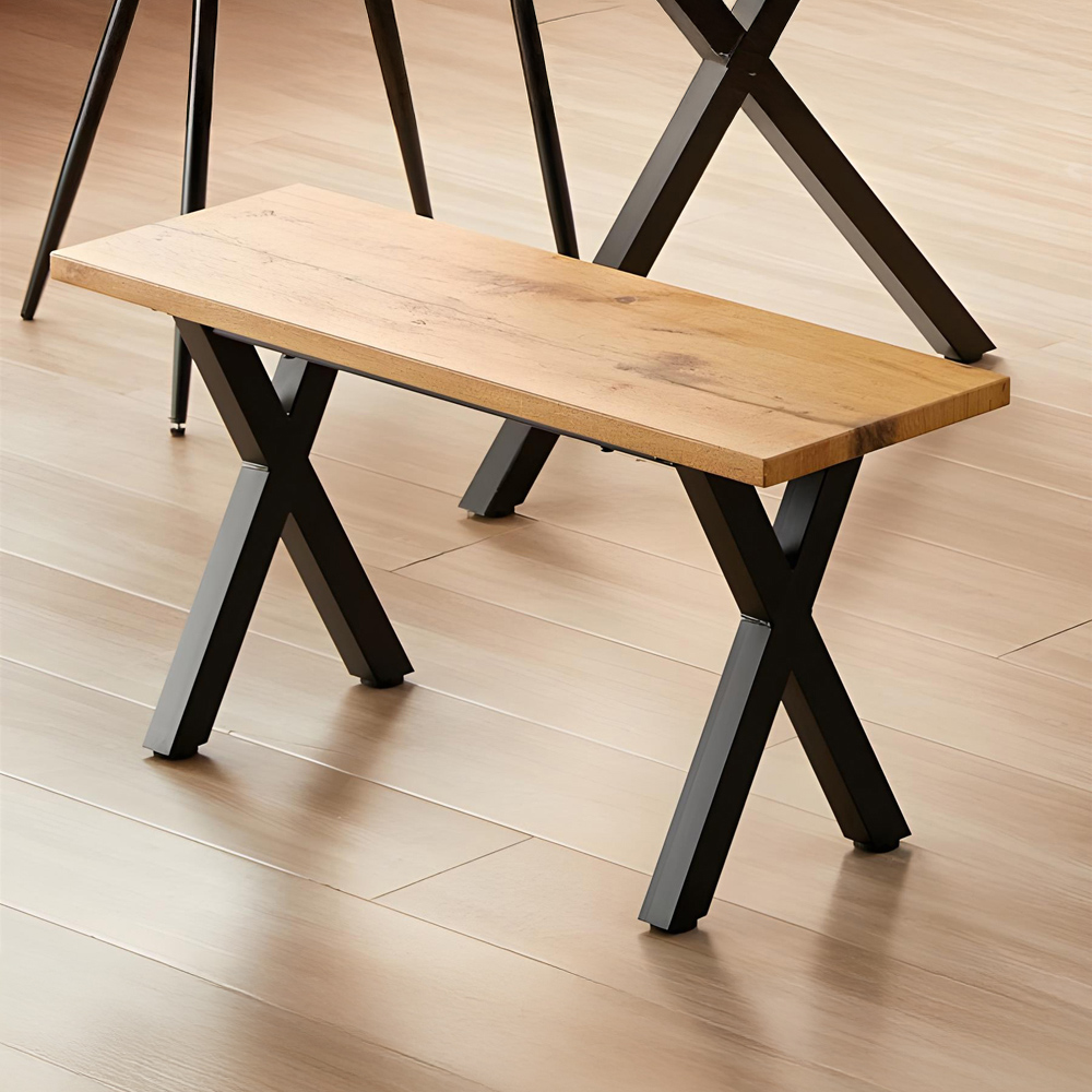 Kosy Koala Wooden Bench with Metal Legs Image 3