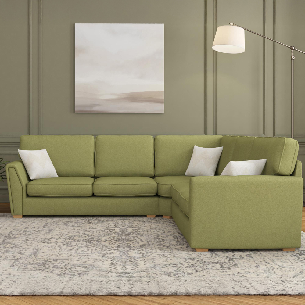 Wendleberry 4 Seater Venice Olive Fixed Back Corner Sofa Image 5