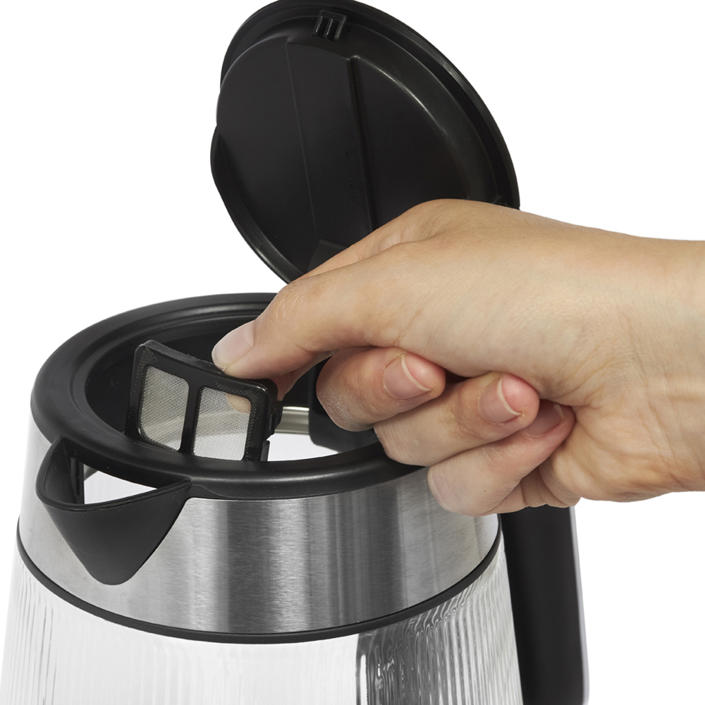 Haden Ribbed 1.7L Glass Kettle Image 4