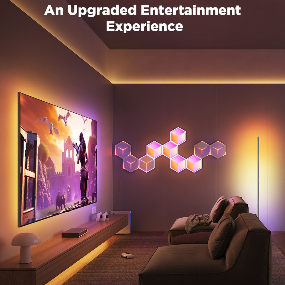 Govee Glide RGBIC LED Smart 3D Hexagon Ultra Light Panel 7 Pack Image 7