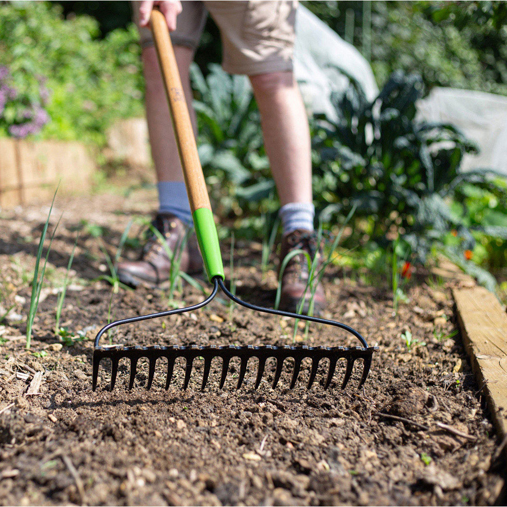 AMES Tools Carbon Steel Double Sided Soil Garden Rake Image 3