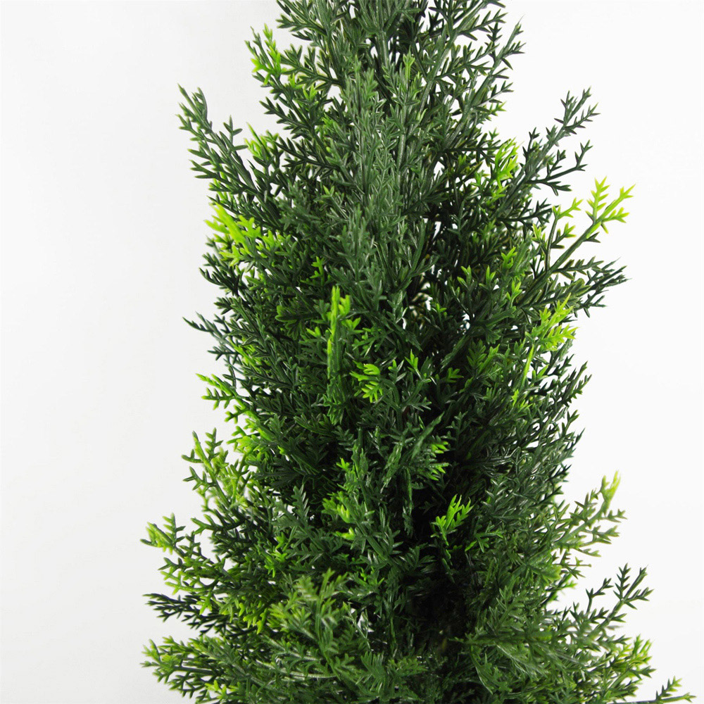 Leaf Artificial Cedar Cypress Topiary Tree 120cm 2 Pack Image 2