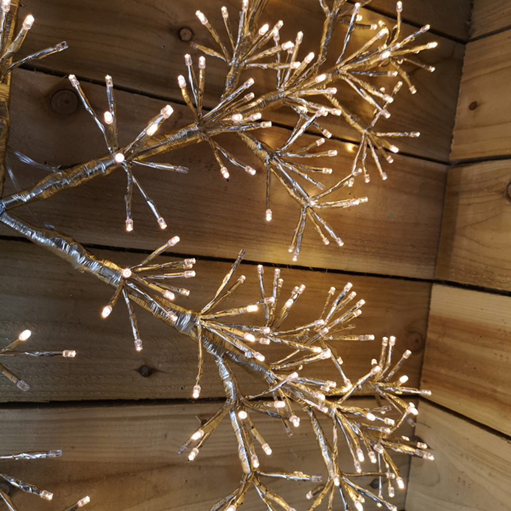 Premier 660 Warm White LED Gold Starburst Snowflake Christmas Decoration 90cm Image 2