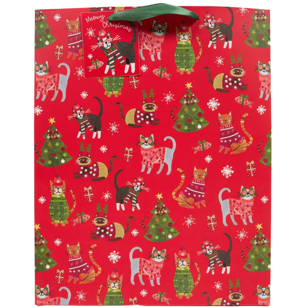 Feline Festive Large Gift Bag Image 3