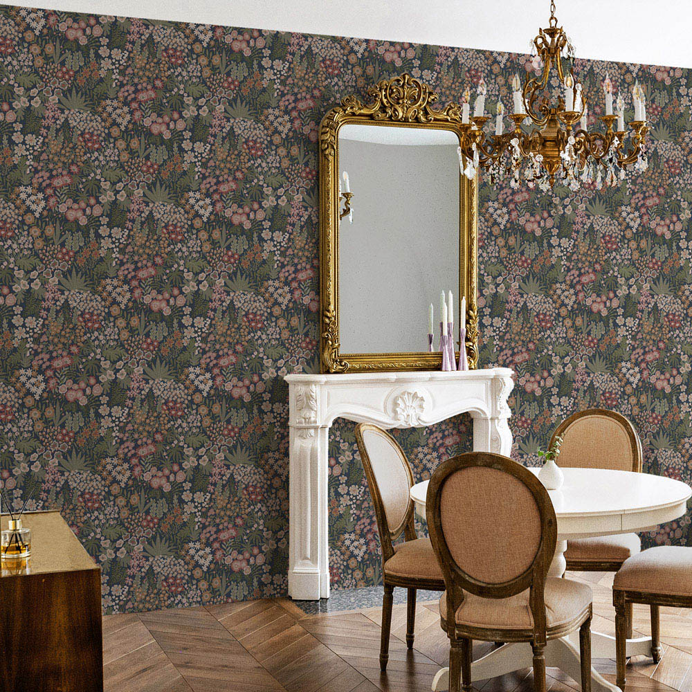Holden Decor Everbloom Navy Wallpaper Image 3