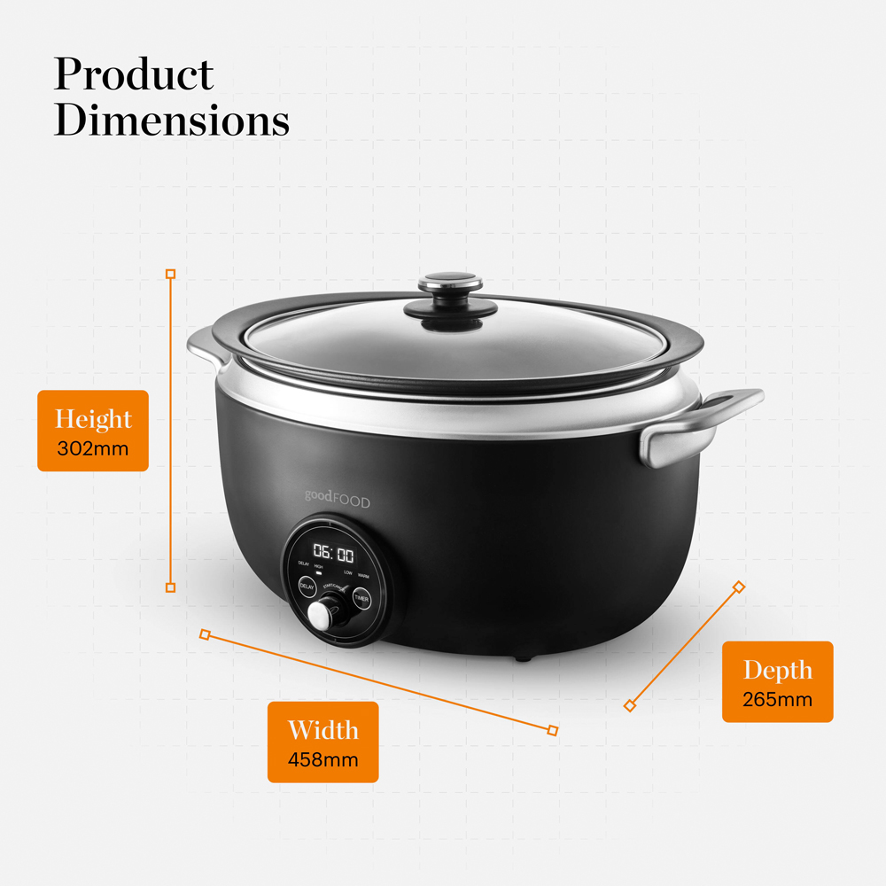 Good Food GF16011 Stainless Steel Digital Slow Cooker 6.5L Image 9