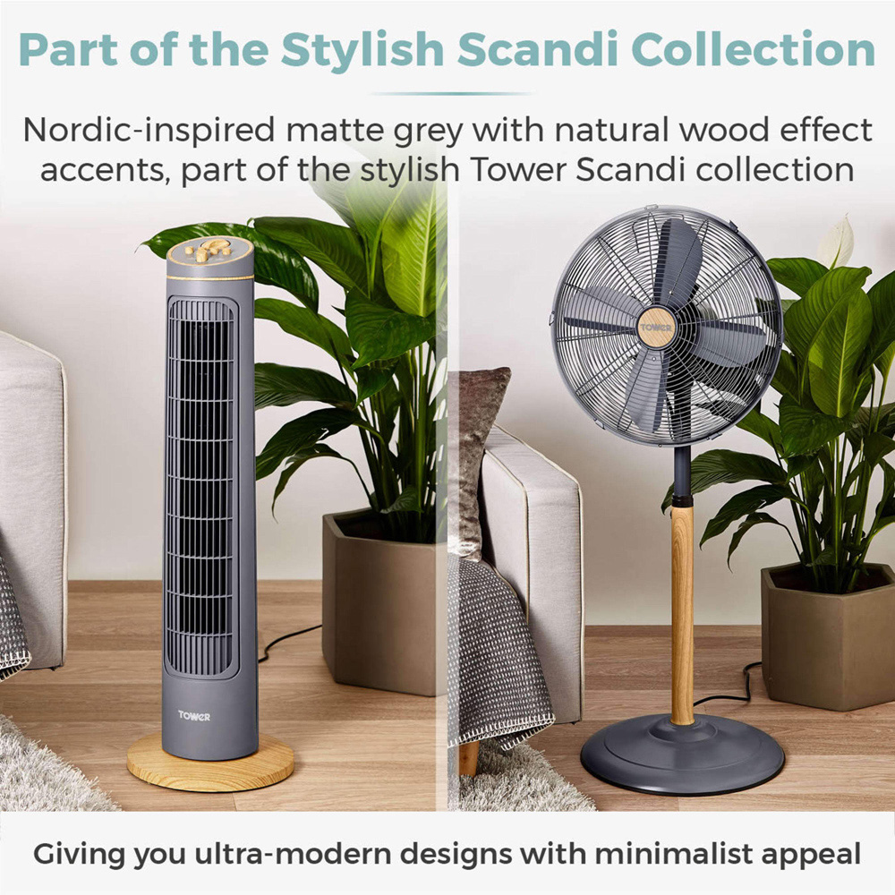 Tower Scandi 14 inch Tower Fan with Timer Image 9