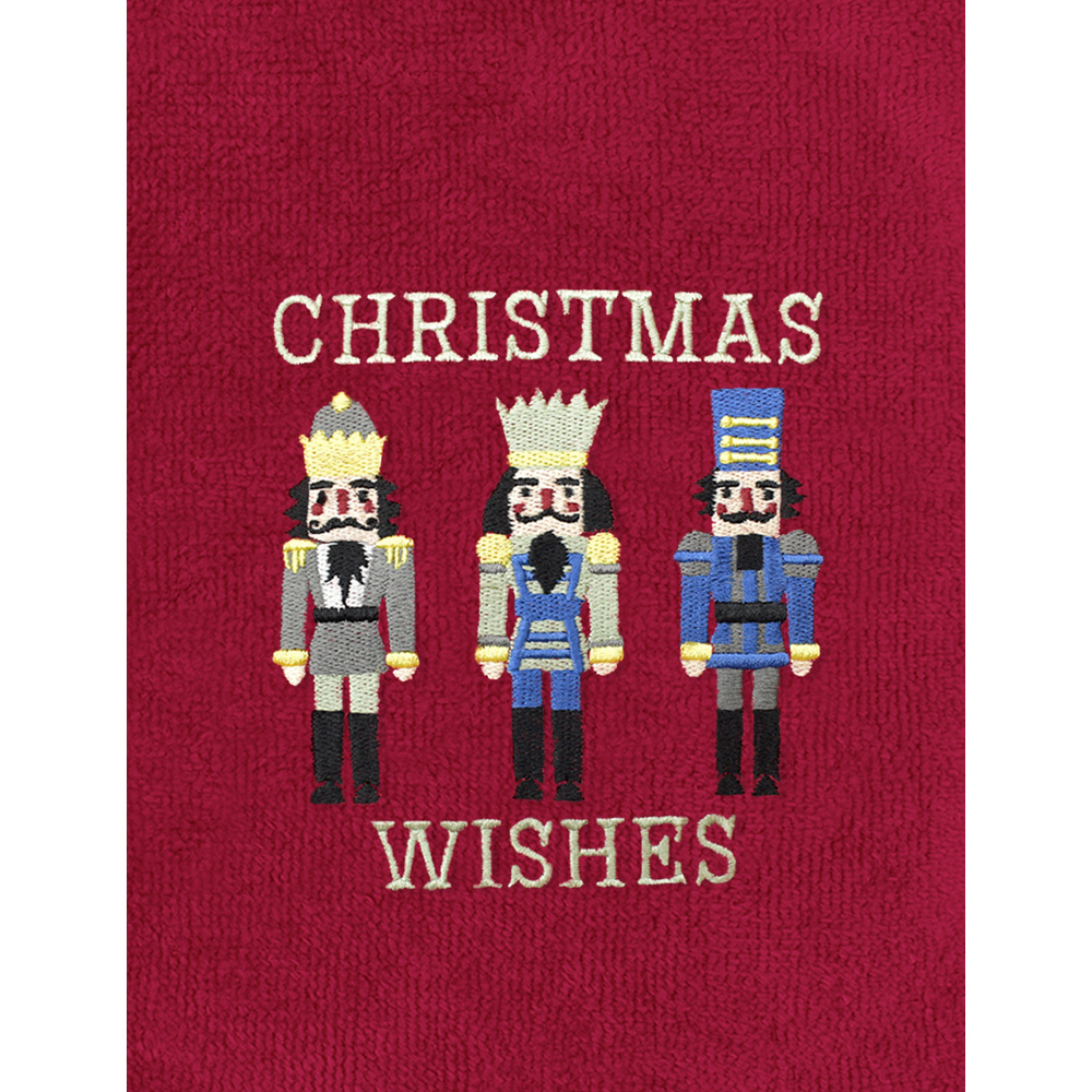 Noel Square Nutcracker Red Hand Towel 2 Pack Image 3