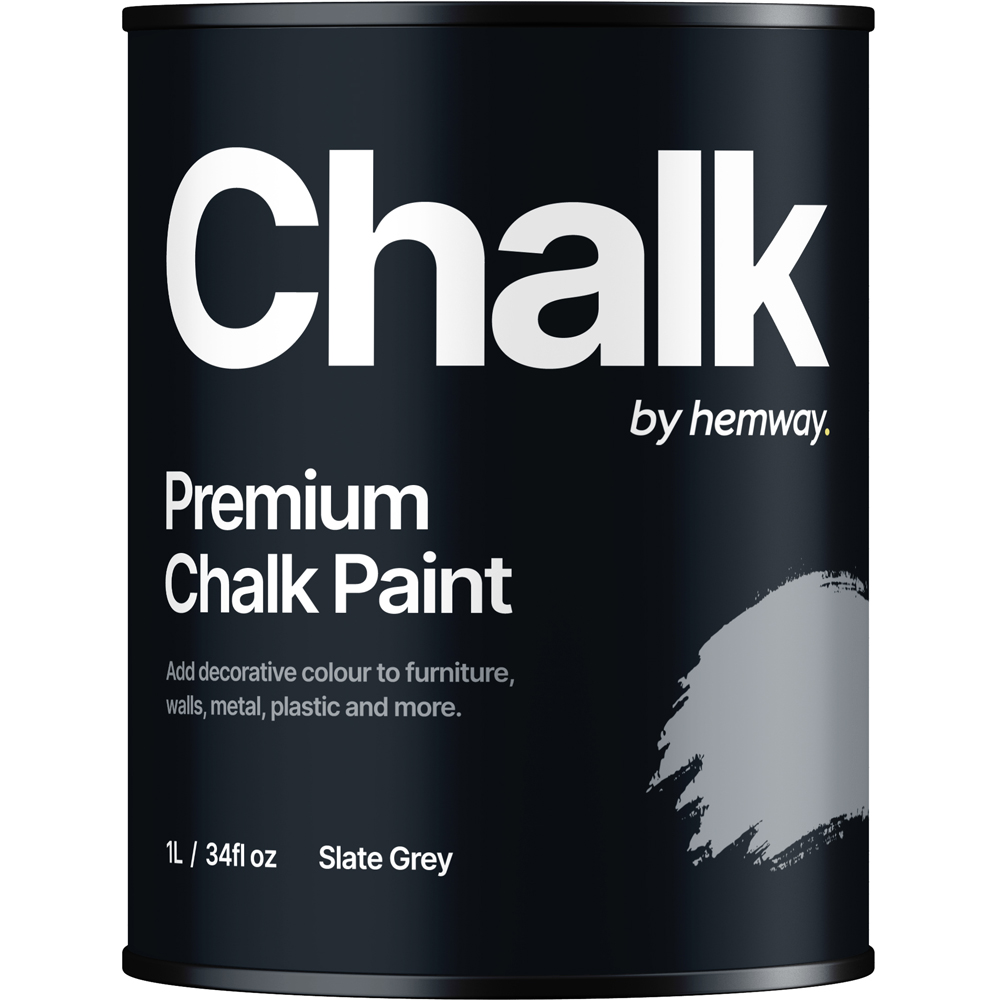 Hemway Slate Grey Furniture and Walls Matt Chalk Paint 1L Image 2