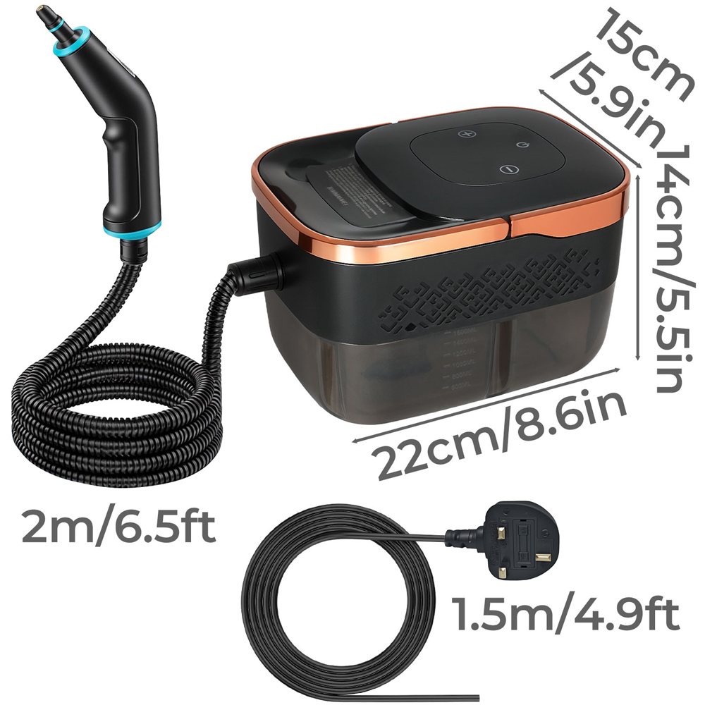 Spector SM2004-BK-UK Multipurpose Portable Steam Cleaner with Tools 1500W Image 9