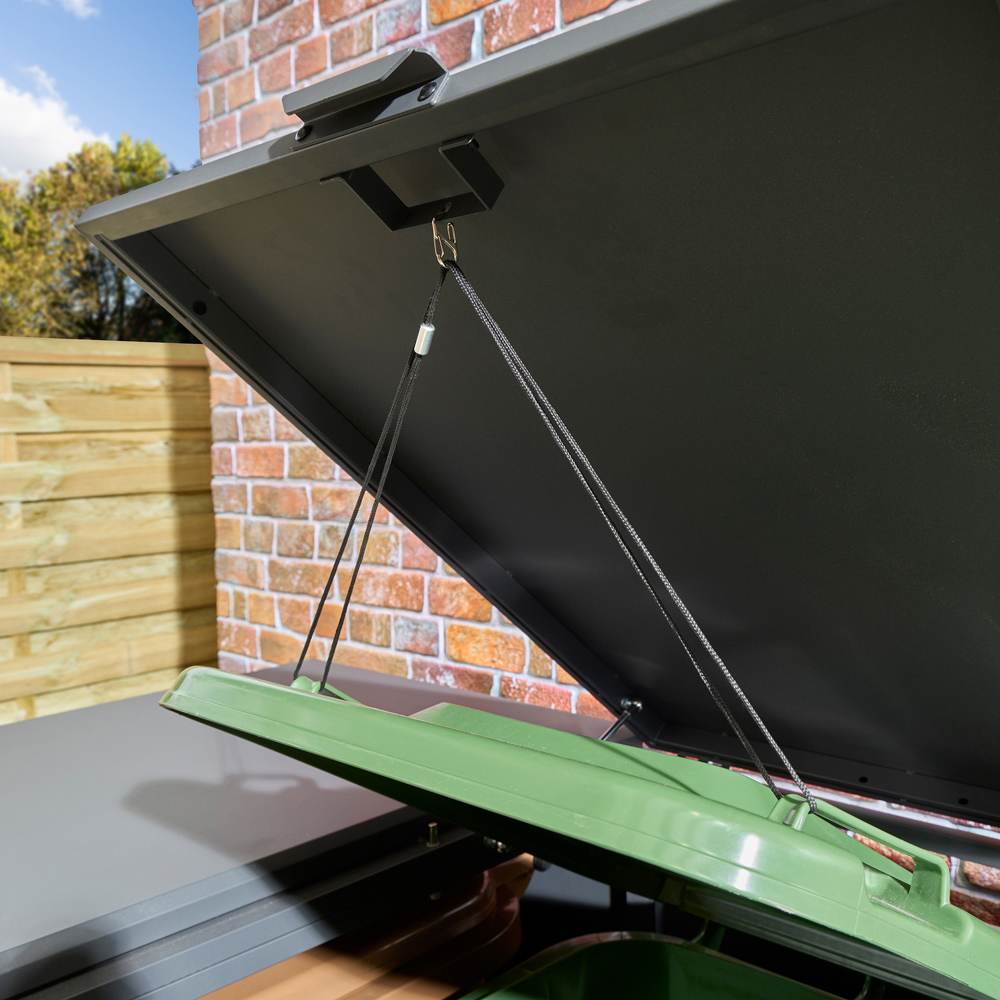Rowlinson Chelsea Anthracite 4 Wheelie Bin Store Image 8