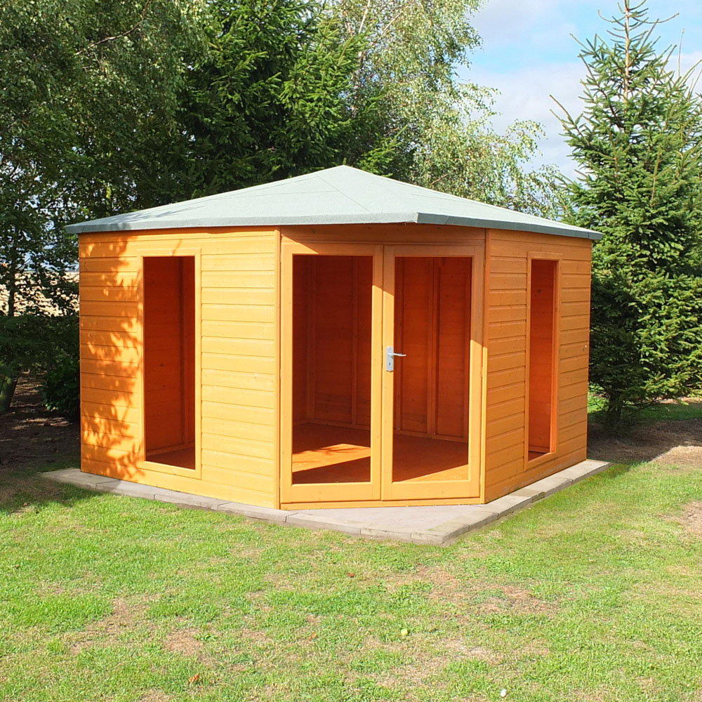 Shire Larkspur 10 x 10ft Double Door Shiplap Apex Summerhouse Image 3